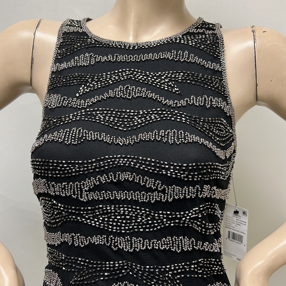 Aidan Mattox beaded sleeveless cocktail dress - Picture 5 of 9